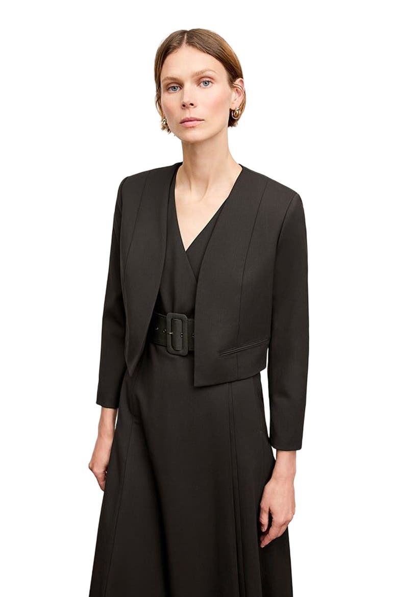 Angel Dress - Washable Wool Twill, Alternate, color, Black