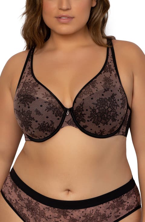 Sheer Mesh Plunge T-Shirt Bra