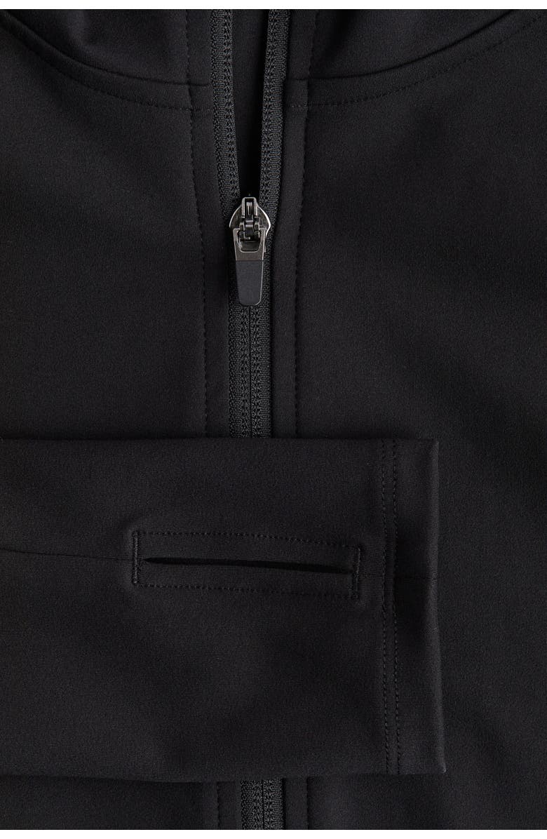H&M Hooded Sports Jacket With Softmove, Alternate, color, Black