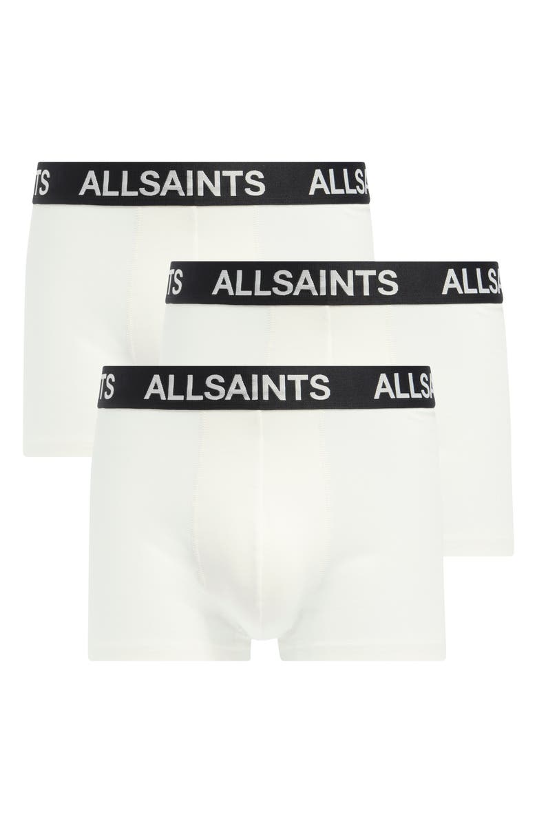 AllSaints 3-Pack Boxer Briefs, Main, color, White