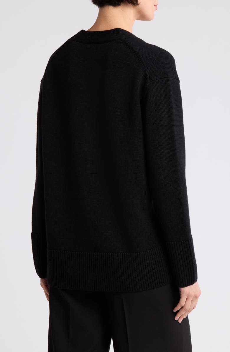 Vince Weekend Wool Blend Cardigan, Alternate, color, Black