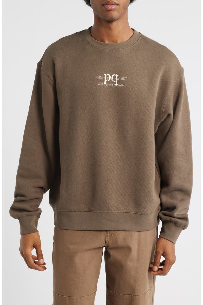 Leisure Co. Graphic Sweatshirt, Main, color, BROWN