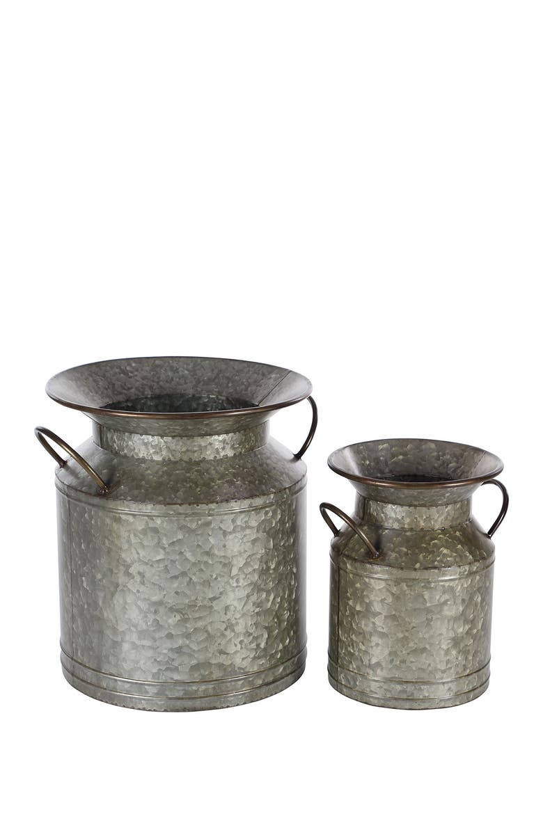 Gray Iron Farmhouse Decorative Jar - Set of 2, Main, color, GREY