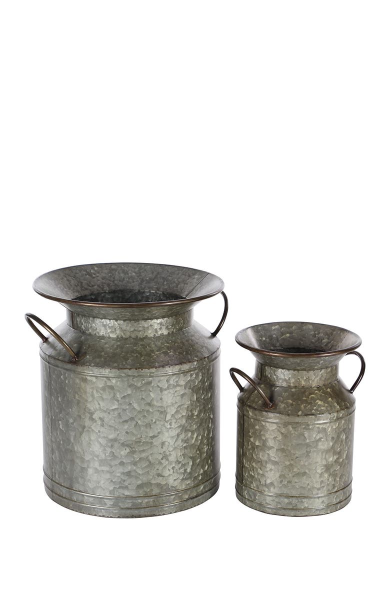 SONOMA SAGE HOME Gray Iron Farmhouse Decorative Jar - Set of 2, Main, color, 