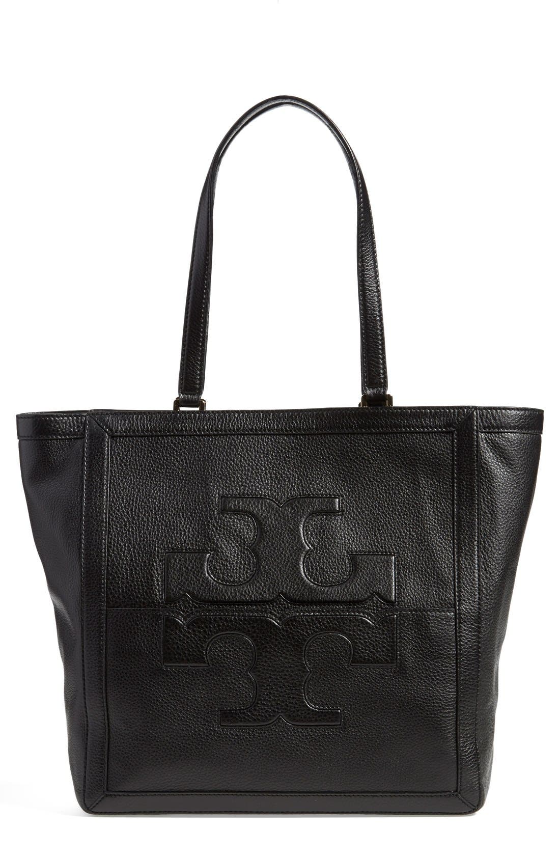 Tory Burch 'Jessica' Leather Tote, Main, color, 