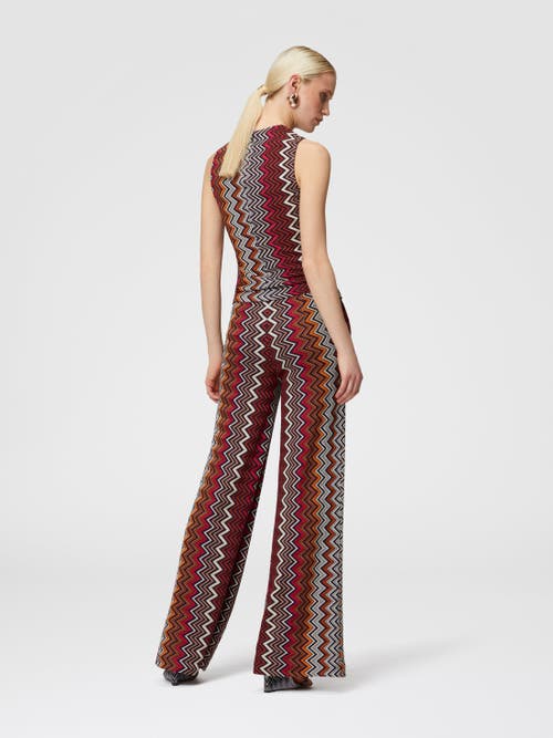 Missoni Sleeveless Top In Wool And Zigzag Viscose In Multicoloured