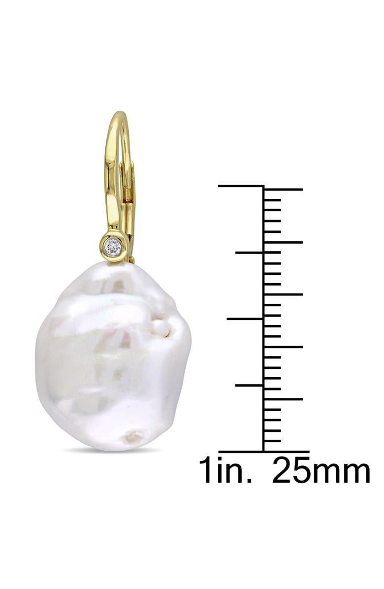 Julianna B. Cultured Pearl & Diamond Accent Earrings 14k, Alternate, color, 