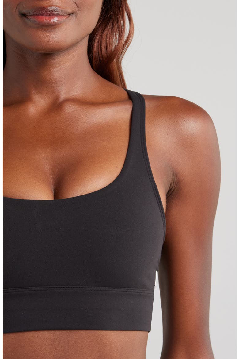 Yosemite Longline Sports Bra, Alternate, color, BLACK