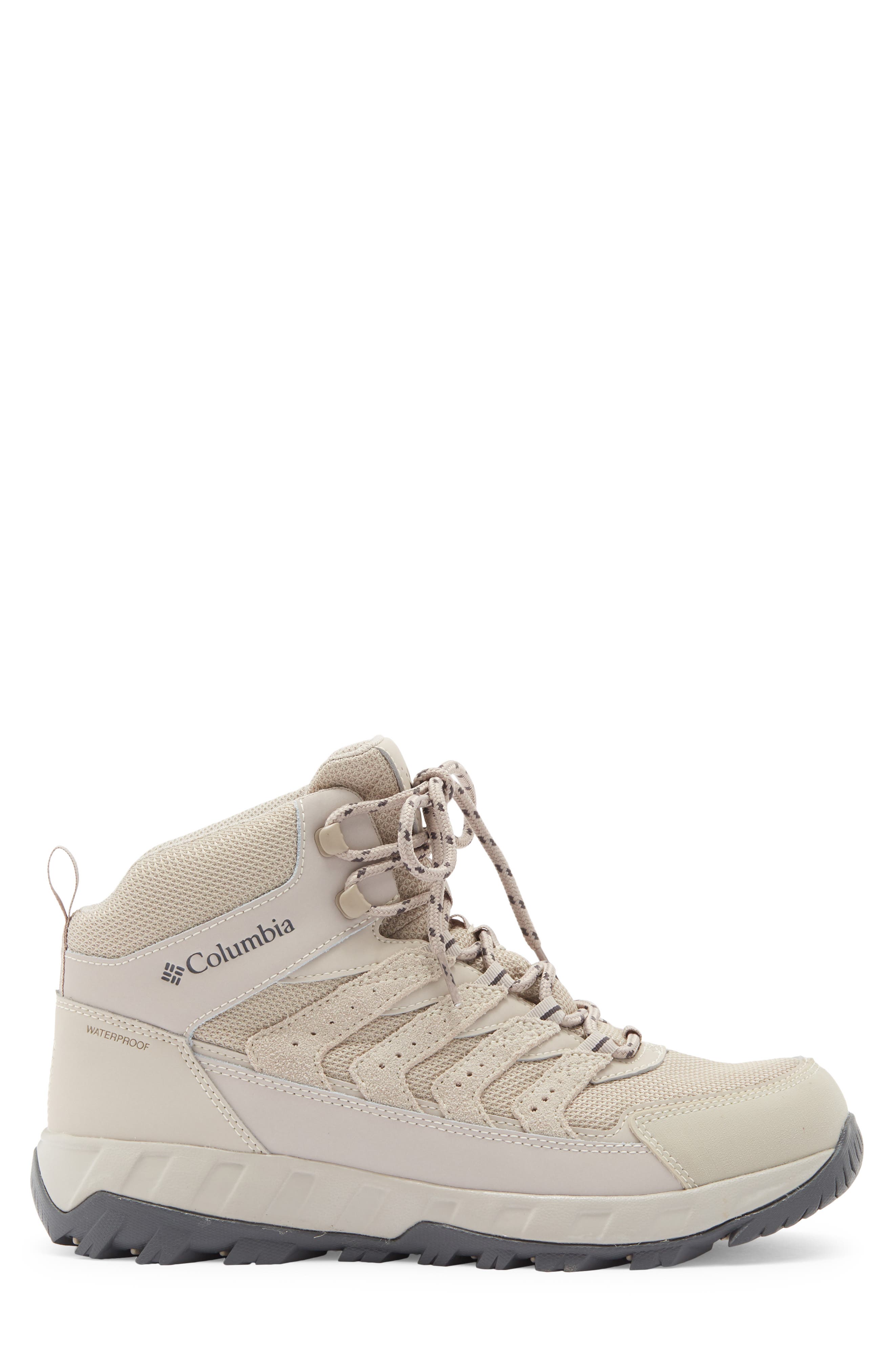 Strata Trail Mid Waterproof Hiking Boot, Alternate, color, SOFT TAUPE/ DARK GREY