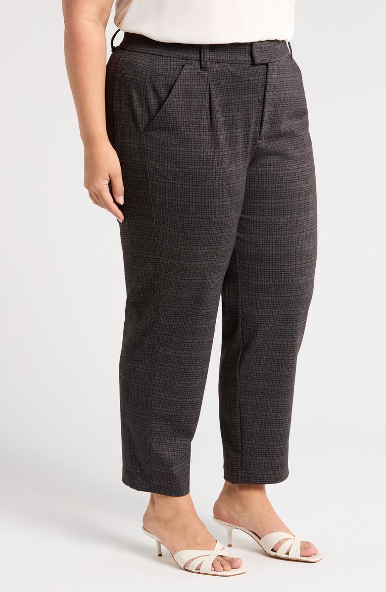 Wit & Wisdom 'Ab'Solution Skyrise Pleated Ankle Straight Leg Pants, Alternate, color, Charcoal Multi