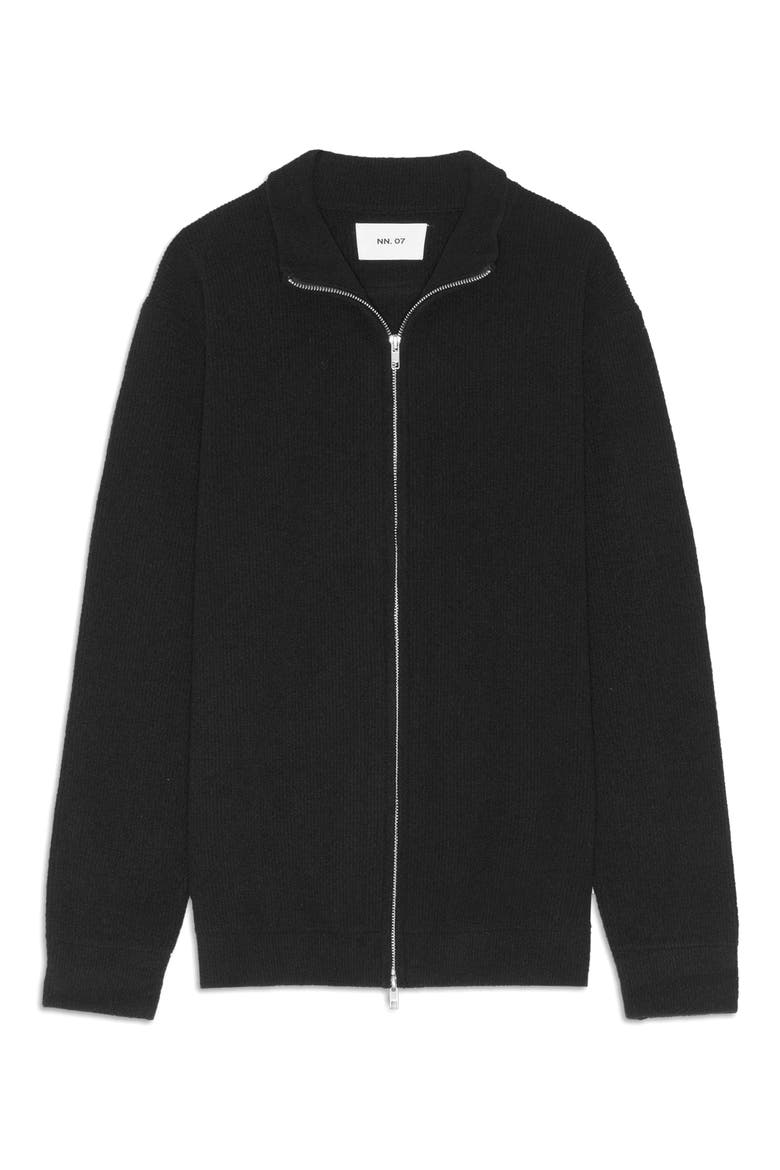 Danny 6429 Zip Cardigan, Main, color, BLACK