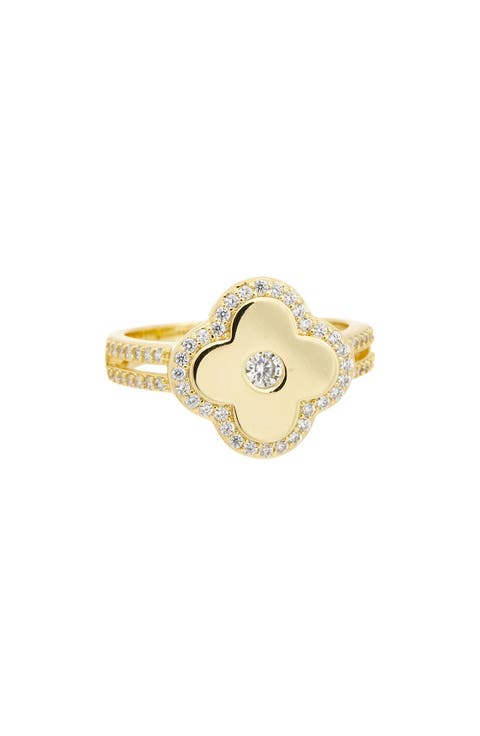 Cubic Zirconia Flower Ring