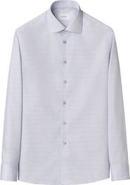 Eton Contemporary Fit Prince of Wales Check Dress Shirt
