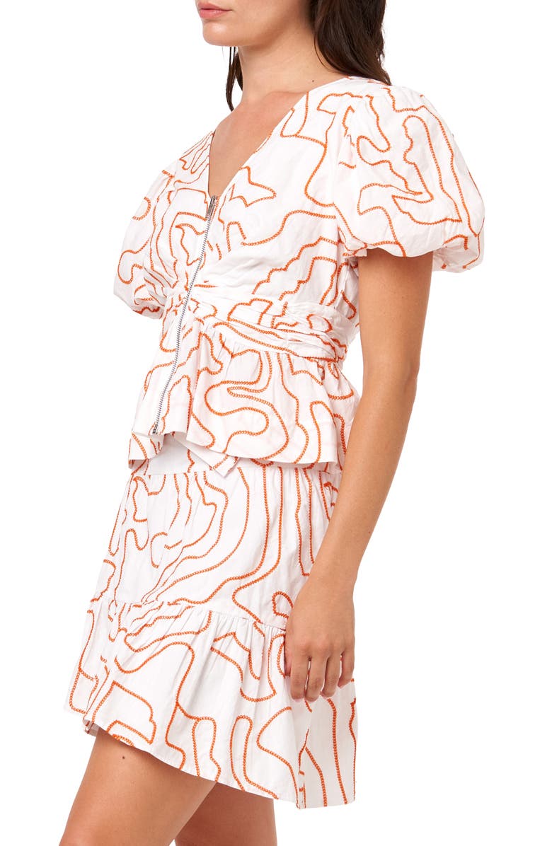 CIEBON Wilma Peplum Hem Top, Alternate, color, White