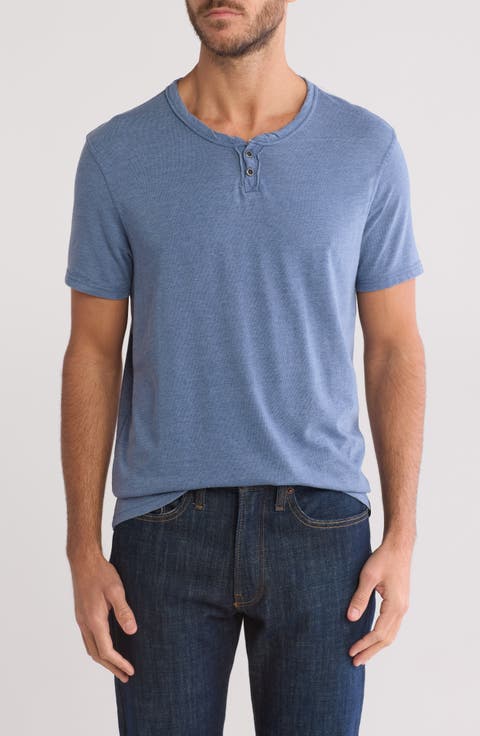 Button Notch Neck T-Shirt