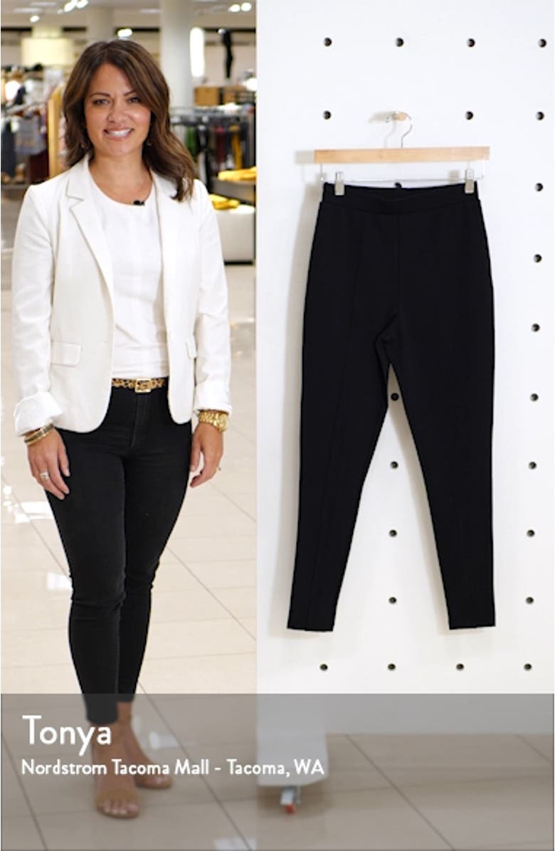 Essential High Waist Pintuck Ponte Leggings, sales video thumbnail