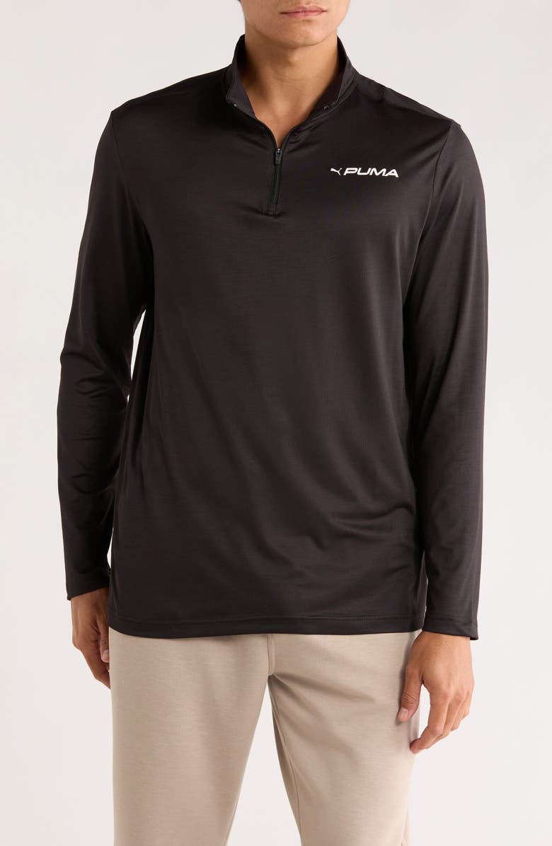 PUMA All In Quarter Zip Sweatshirt, Main, color, Puma Black