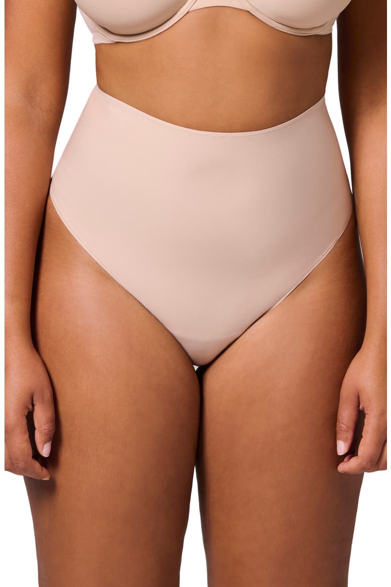 Story High Waist Shaping Thong, Main, color, PEAU ROSE