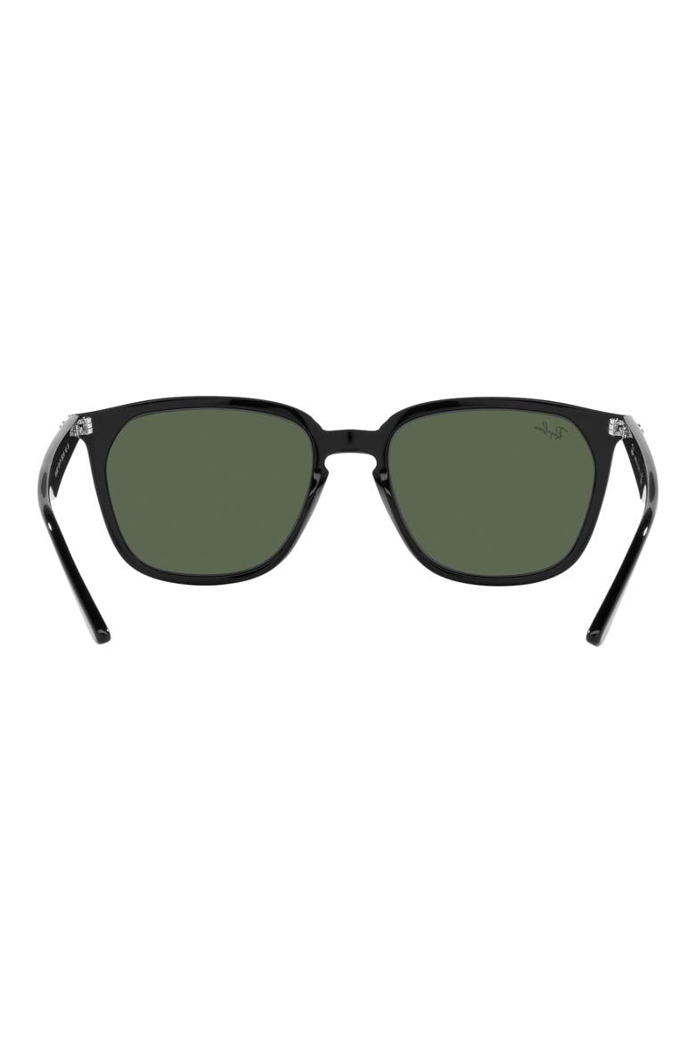 55mm Round Sunglasses, Alternate, color, BLACK/ DARK GREEN