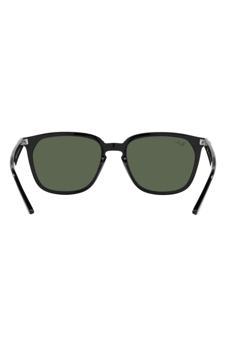 Ray-Ban 55mm Round Sunglasses, Alternate, color, Black/ Dark Green