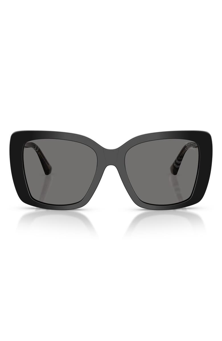 Burberry 54mm Square Sunglasses, Main, color, Black