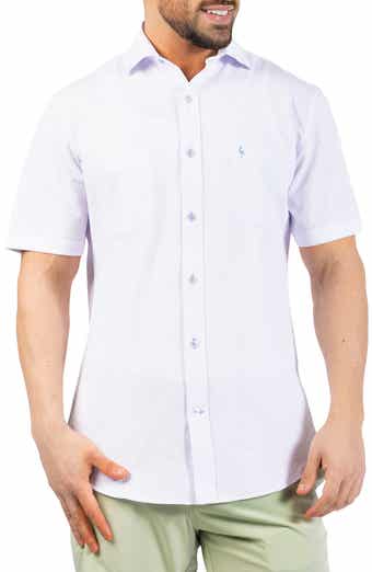 TailorByrd Seersucker Short Sleeve Button-Up Shirt
