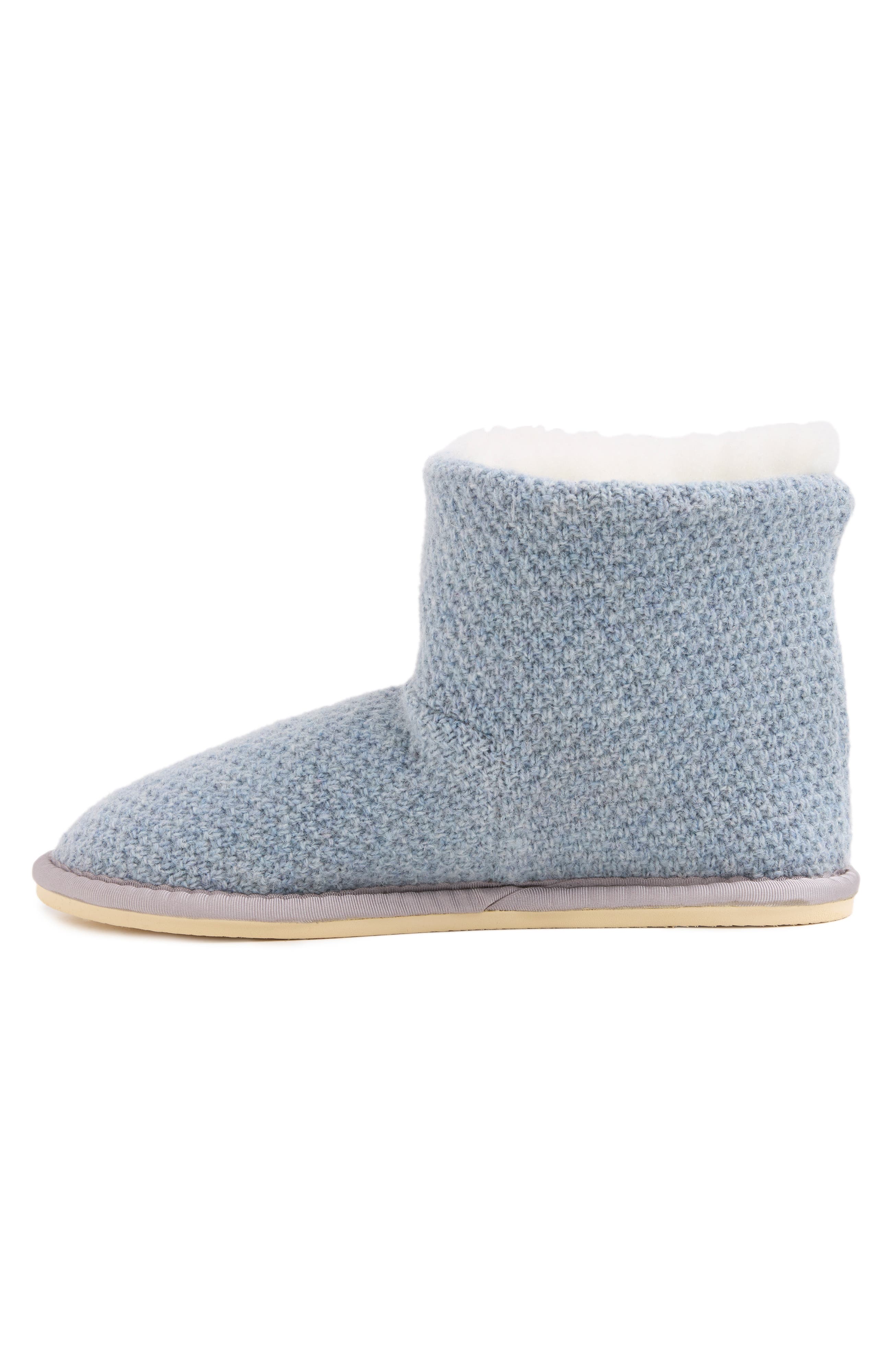 Celtic & Co. British Knitted Shortie Slippers, Alternate, color, Vintage Blue