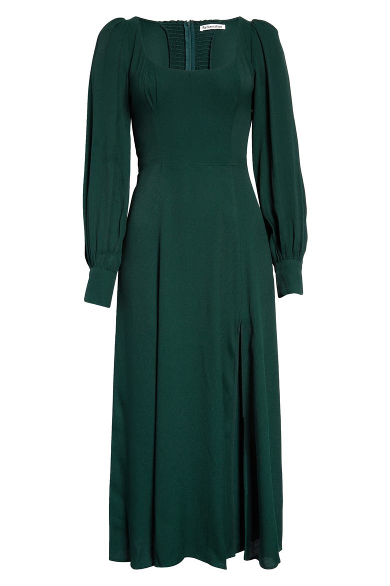 Alessi Cheetah Print Long Sleeve Dress, Alternate, color, FOREST
