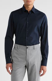 Duchamp Solid Slim Fit Dress Shirt
