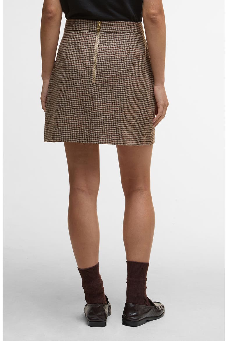 Sophia Houndstooth Check Merino Wool Miniskirt, Alternate, color, MULTI CHECK
