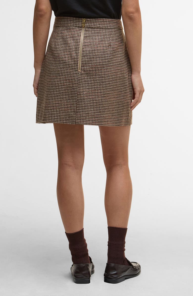 Barbour Sophia Houndstooth Check Merino Wool Miniskirt, Alternate, color, Multi Check