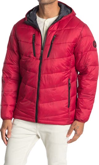 HAWKE CO Chevron Hooded Puffer Jacket Nordstromrack