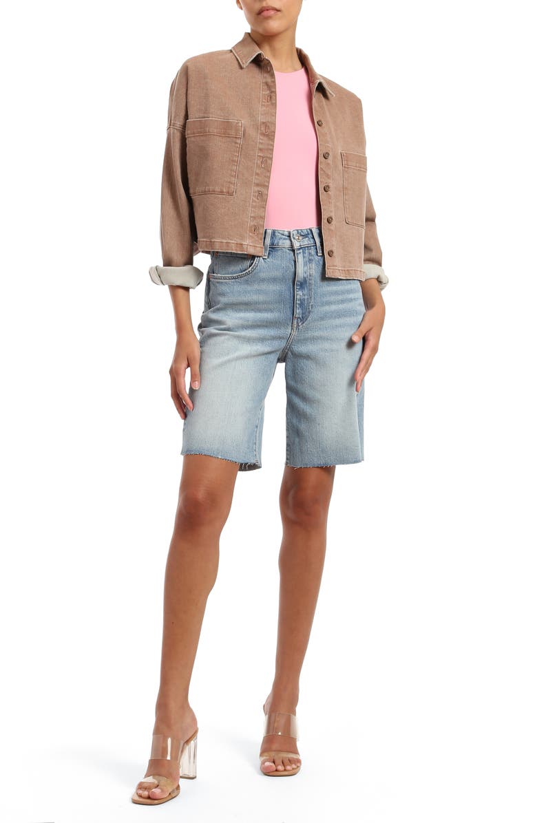 Mavi Jeans Selina Cutoff Bermuda Denim Shorts, Alternate, color, 