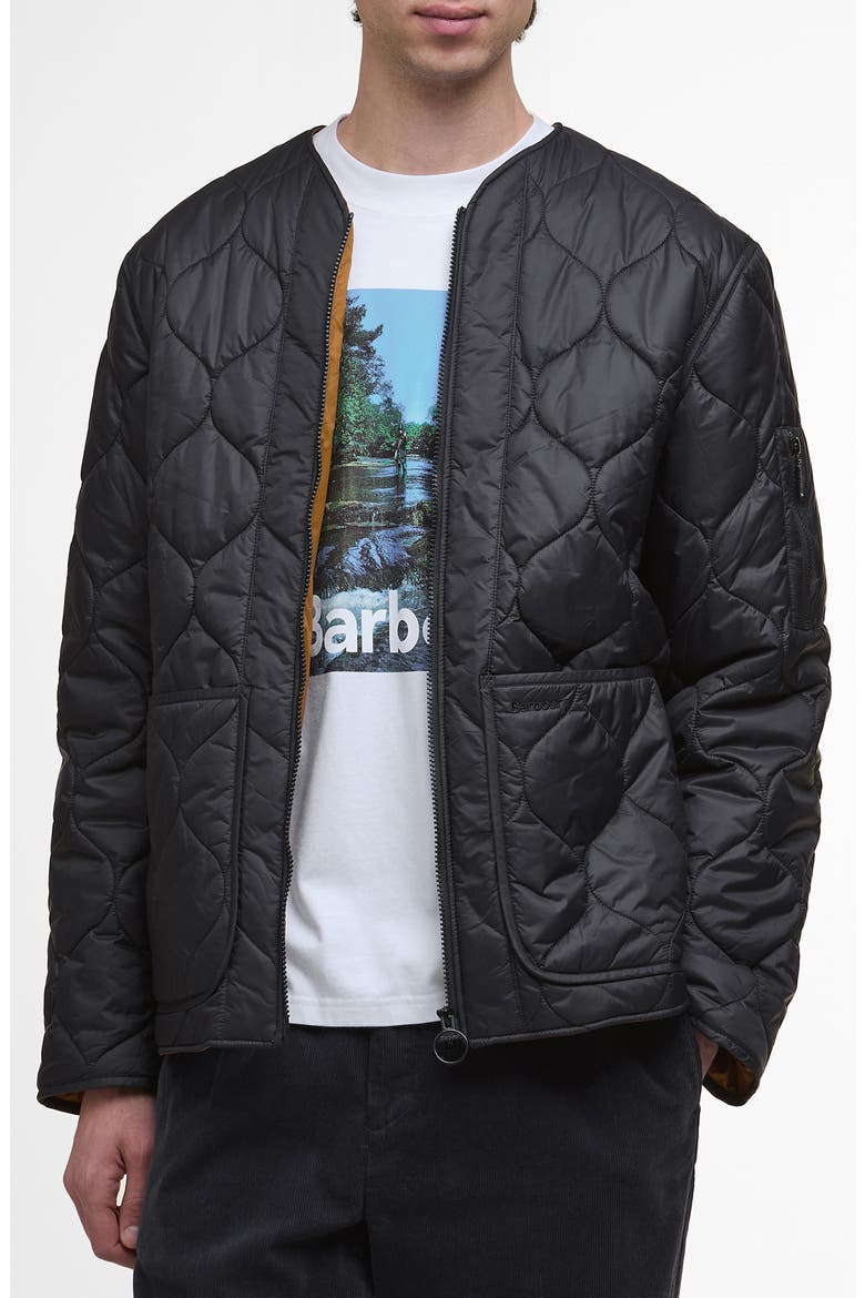 Re-Engineered Utility Onion Quilted Ripstop Jacket, Main, color, BLACK