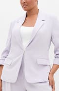 City Chic Abbie Ruched Sleeve Blazer