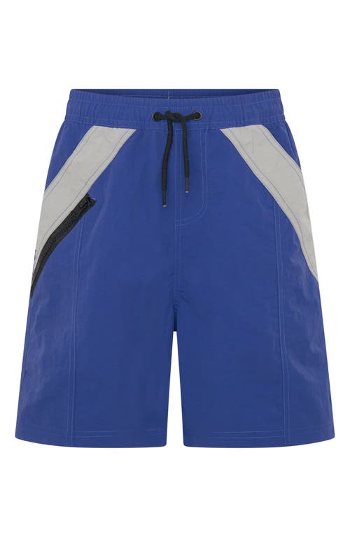 Tiny Tribe Kids' Segment Hybrid Shorts In Blue