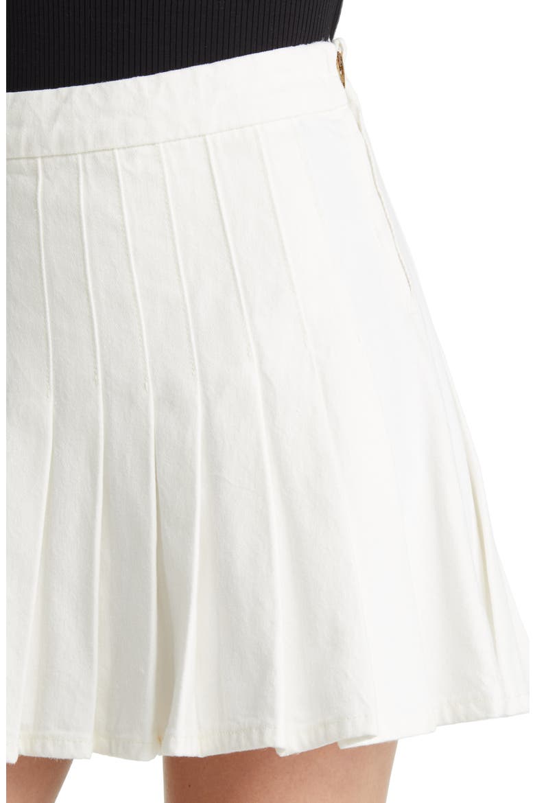 Denim Tennis Skirt, Alternate, color, ECRU