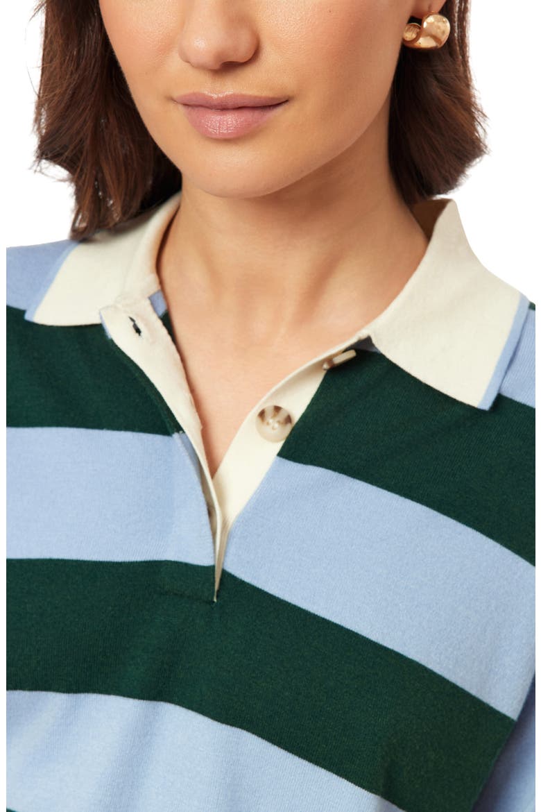 Stripe Polo Sweater, Alternate, color, RIVERIA/ EDEN