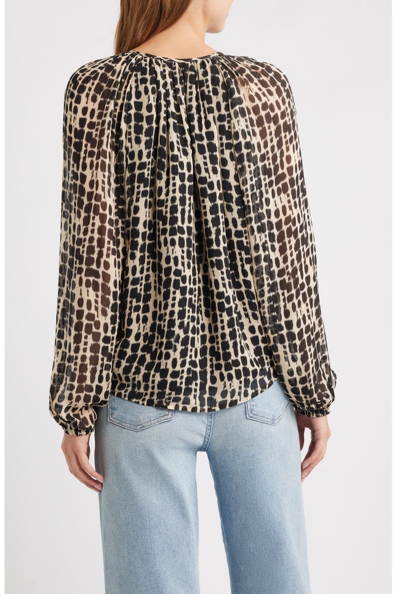 Indi Shibori Spot Peasant Top, Alternate, color, SPOTTED SHIBORI