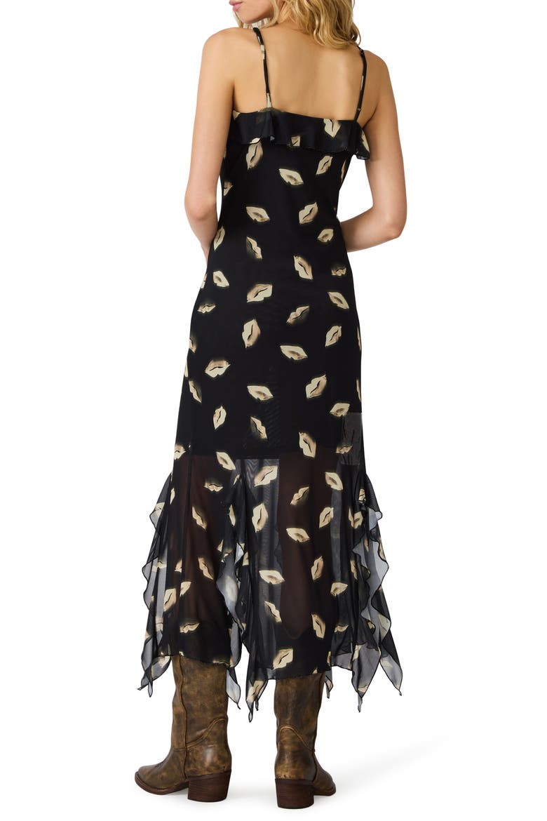 Mariane Print Ruffle Sleeveless Maxi Dress, Alternate, color, MIDNIGHT