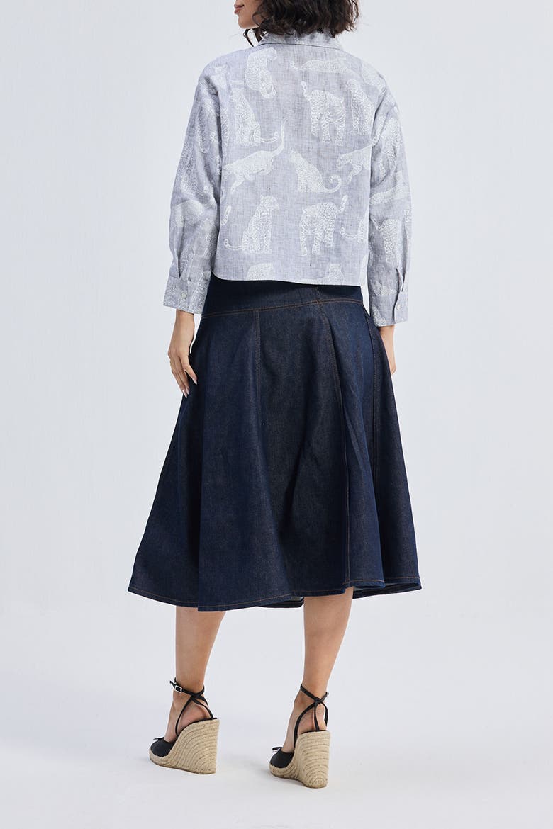 Oversized Boxy-Fit Shirt, Alternate, color, Silver