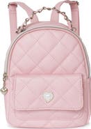 OMG Accessories Kids' Heart Quilted Mini Backpack