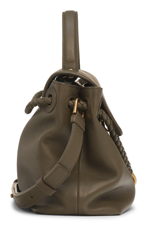 Bottega Veneta Small Ciao Ciao Knot Detail Leather Top Handle Bag In Green