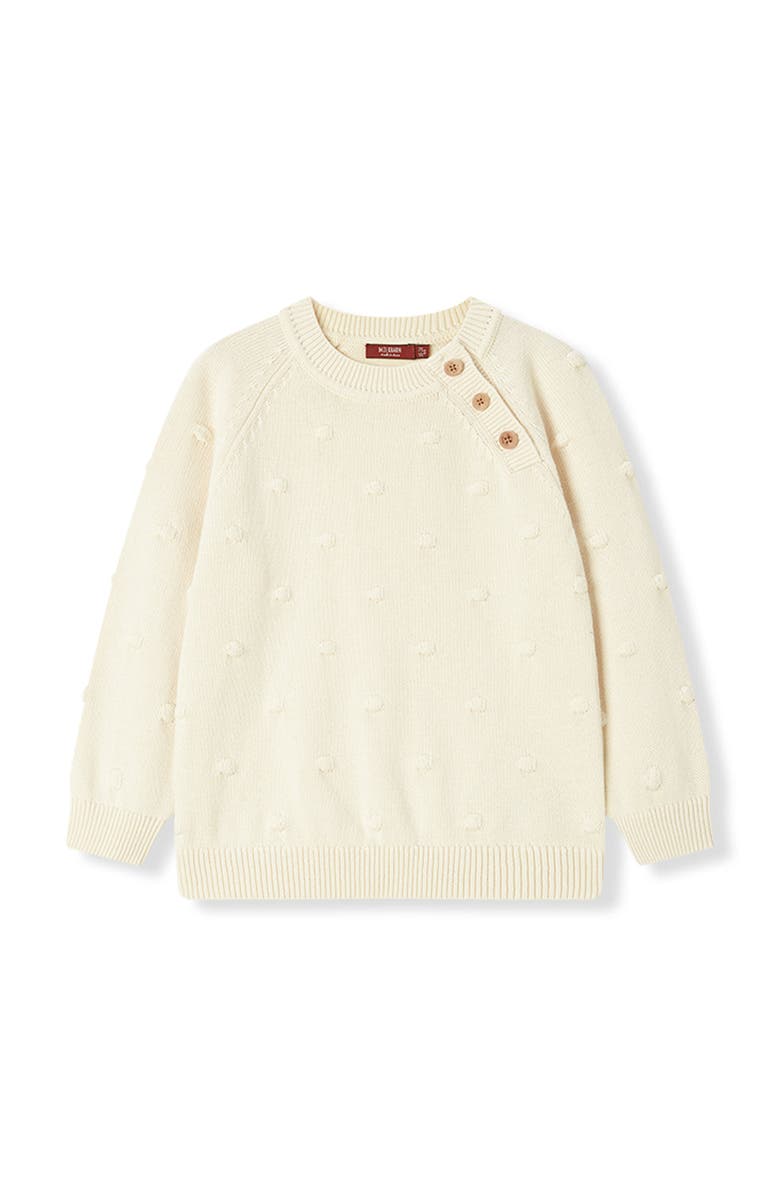 Milkbarn Knit Popcorn Sweater, Main, color, Snow