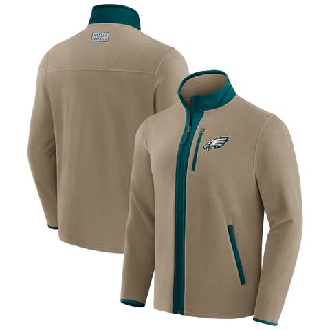 Men
s NFL x Darius Rucker Collection by Fanatics  Tan Philadelphia Eagles Heavyweight Polar Fleece Full-Zip Jacket