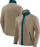Darius Rucker Collection by Fanatics Men's NFL x Darius Rucker Collection by Fanatics Tan Philadelphia Eagles Heavyweight Polar Fleece Full-Zip Jacket