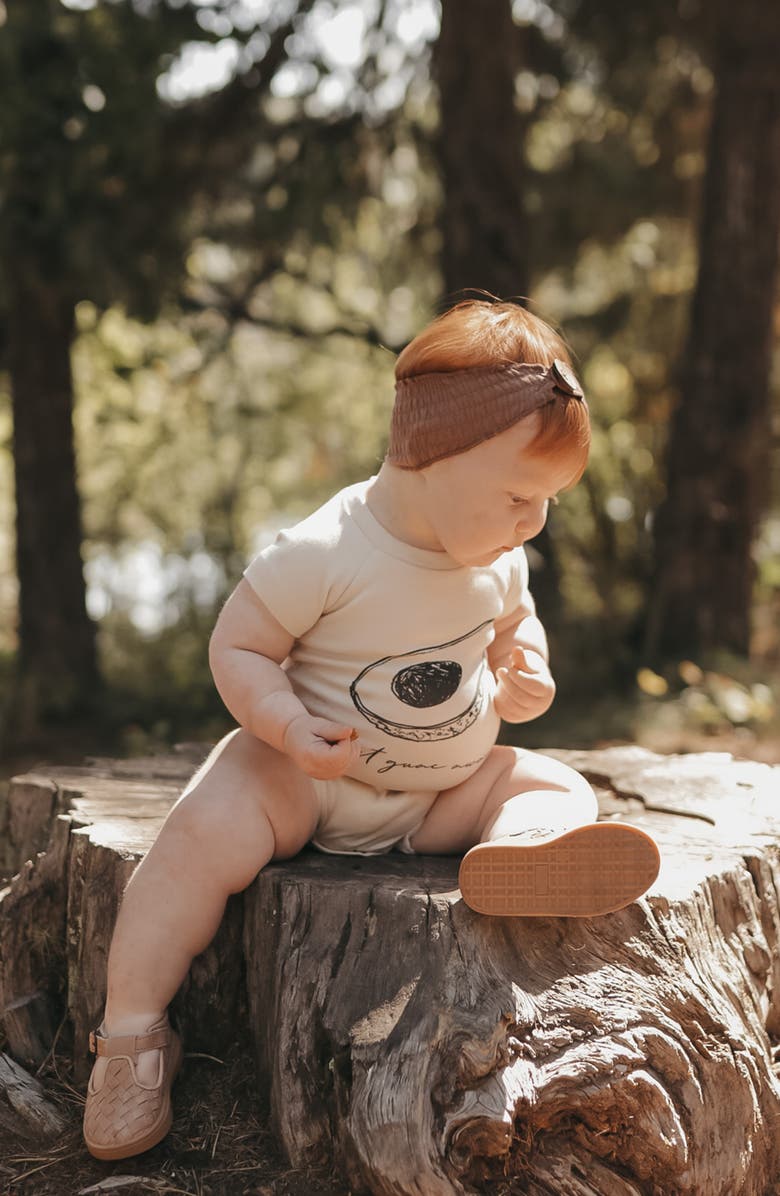 L'ovedbaby Organic Cotton Graphic Bodysuit, Alternate, color, Stone Avocado