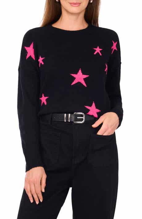 Vince Camuto Star Crewneck Sweater