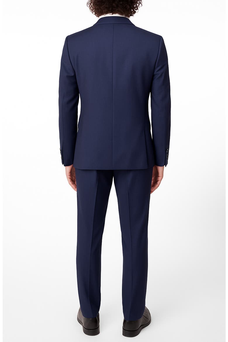 Navy Trim Fit Mélange Suit, Alternate, color, NAVY