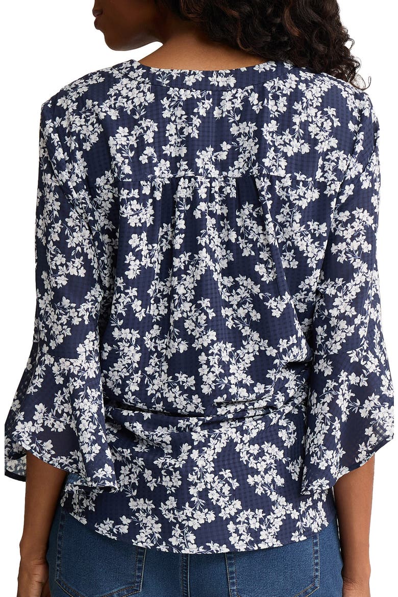 Floral Print Woven Shirt, Alternate, color, PACIFIC NAVY/NATURAL WHITE